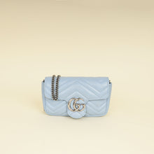 Gucci Light Blue GG Marmont Mini Chain Shoulder Bag