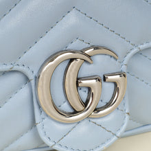 Gucci Light Blue GG Marmont Mini Chain Shoulder Bag