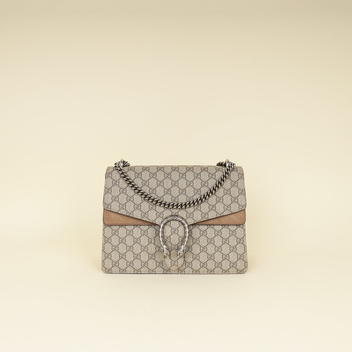 Gucci Bicolor GG Supreme Dionysus Medium Flap Bag