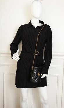 Gucci Black GG Marmont Small Bucket Bag