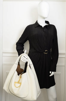 Gucci White Softbit Maxi Shoulder Bag
