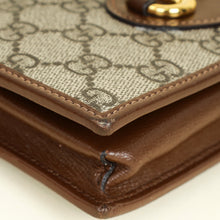 Gucci Bicolor GG Supreme Horsebit 1995 Wallet on Chain