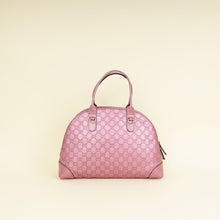 Gucci Metallic Pink Guccissima Heart Bit Charm Dome Satchel Bag
