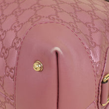 Gucci Metallic Pink Guccissima Heart Bit Charm Dome Satchel Bag