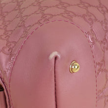 Gucci Metallic Pink Guccissima Heart Bit Charm Dome Satchel Bag