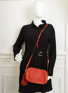 Gucci Red Disco Soho Camera Crossbody Small Bag
