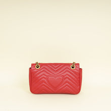 Gucci Red GG Marmont Medium Shoulder Bag