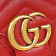 Gucci Red GG Marmont Medium Shoulder Bag