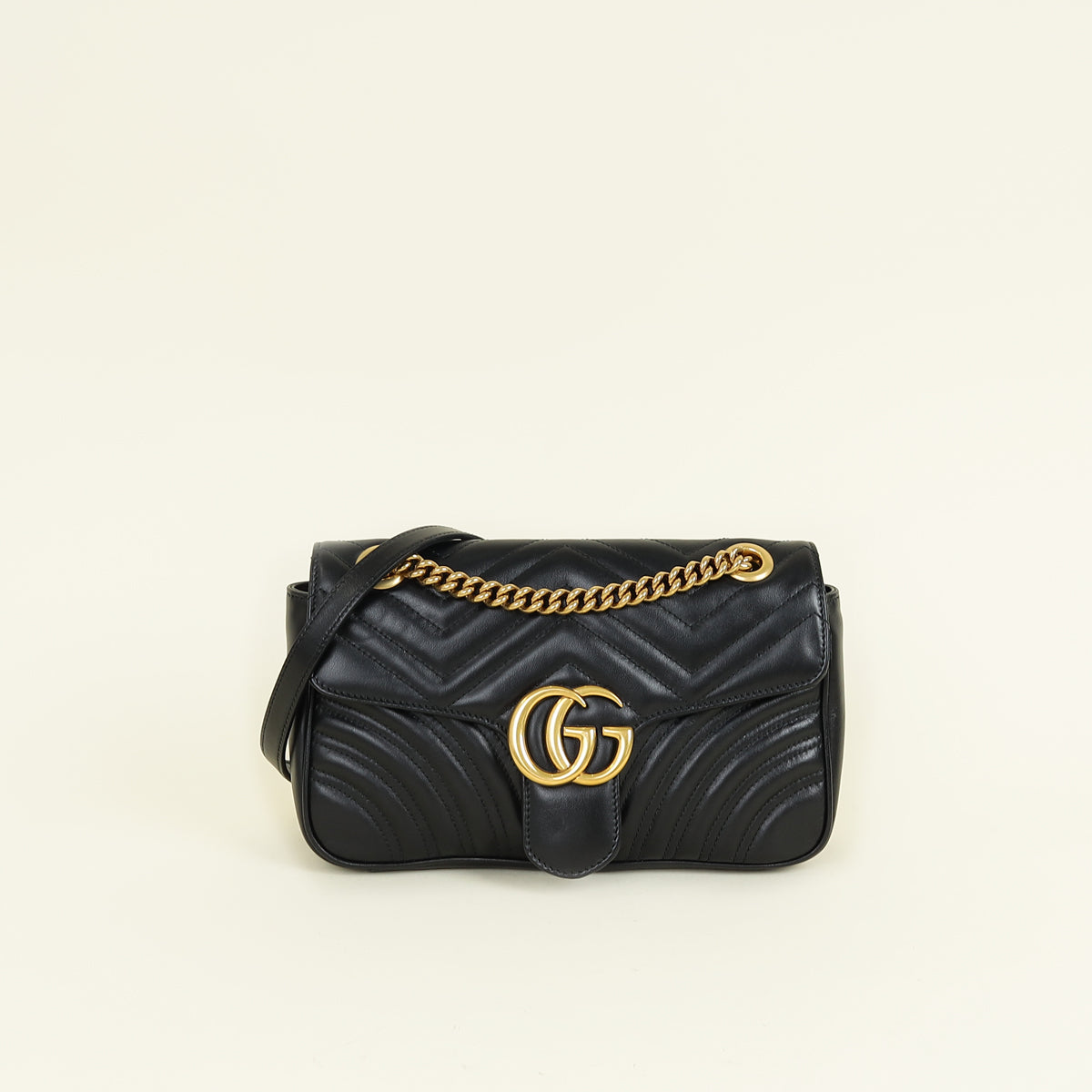 Gucci Black GG Marmont Shoulder Bag
