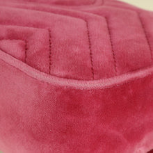 Gucci Dark Pink GG Marmont Velvet Embroidered Shoulder Bag