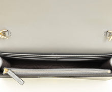 Gucci Grey GG Matelasse Chain Wallet