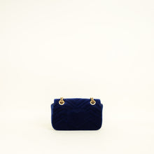 Gucci Dark Blue GG Marmont Velvet Small Shoulder Bag
