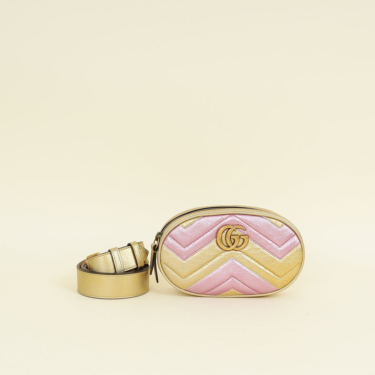 Gucci Bicolor GG Marmont Mini Belt Bag