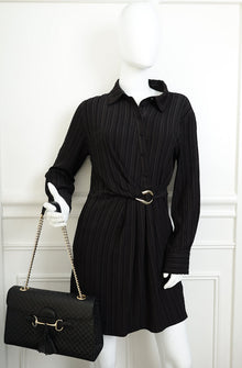 Gucci Black Microguccissima Emily Medium Shoulder Bag