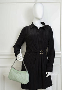 Gucci Pale Green Ophidia Denim Small Shoulder Bag