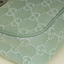 Gucci Pale Green Ophidia Denim Small Shoulder Bag
