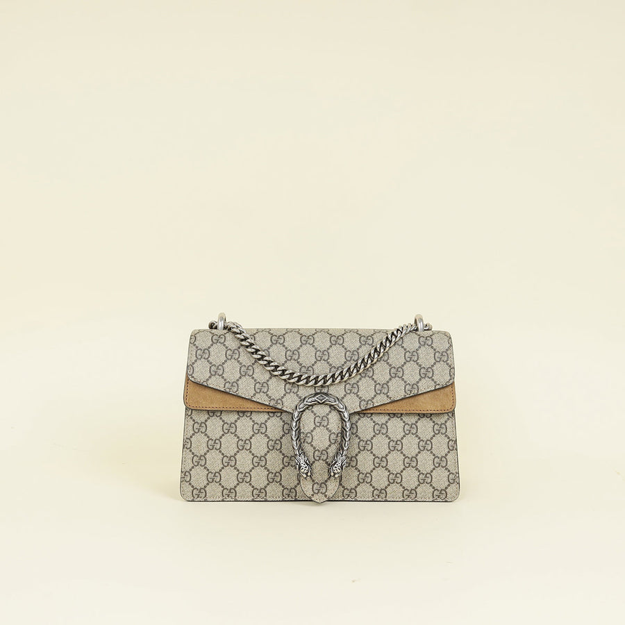 Gucci Ebony GG Supreme Dionysus Medium Shoulder Bag