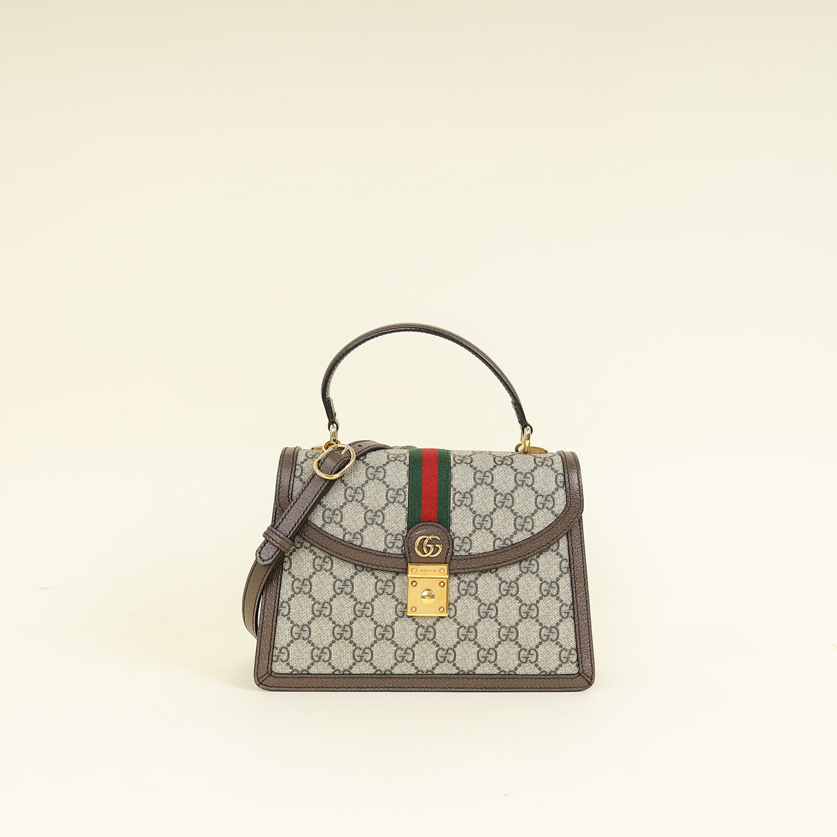 Gucci Bicolor GG Supreme Ophidia Top Handle Medium Bag