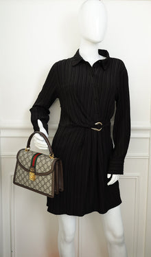 Gucci Bicolor GG Supreme Ophidia Top Handle Medium Bag