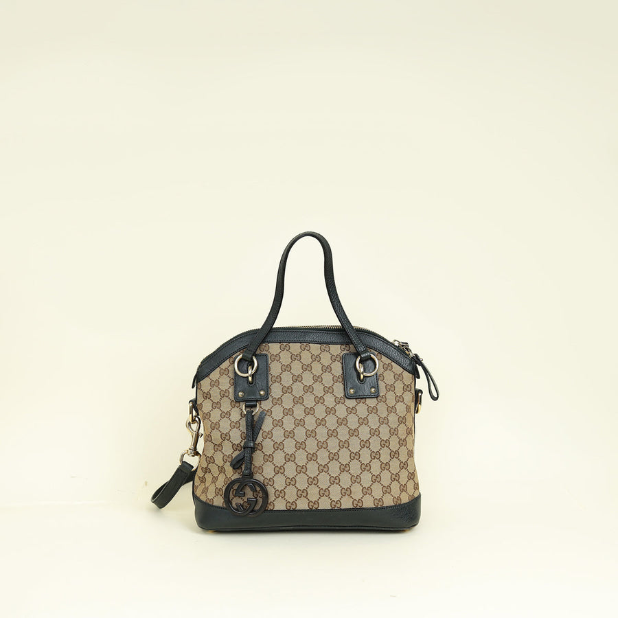 Gucci Bicolor GG Interlocking Dome Satchel Bag