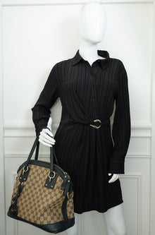 Gucci Bicolor GG Interlocking Dome Satchel Bag