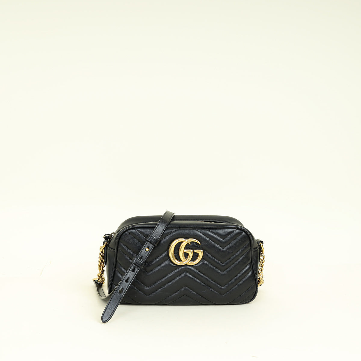 Gucci Black GG Marmont Small Camera Bag
