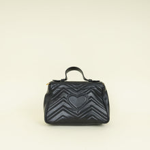Gucci Black GG Marmont Top Handle Small Bag