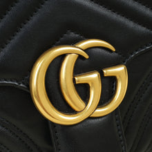 Gucci Black GG Marmont Top Handle Small Bag