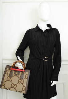 Gucci Tricolor Jumbo GG Diana Small Tote Bag