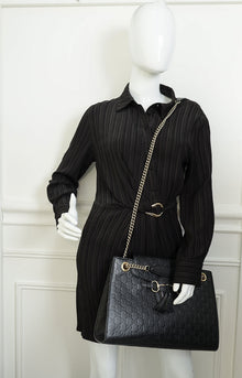 Gucci Black Guccissima Large Emily Bag