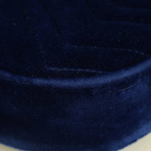 Gucci Navy Blue GG Marmont Velvet Belt Bag