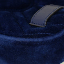 Gucci Navy Blue GG Marmont Velvet Belt Bag