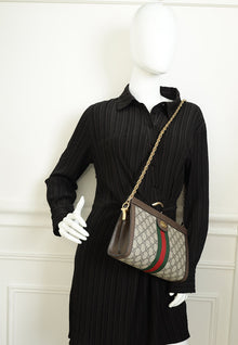 Gucci Ebony GG Supreme Ophidia Small Shoulder Bag