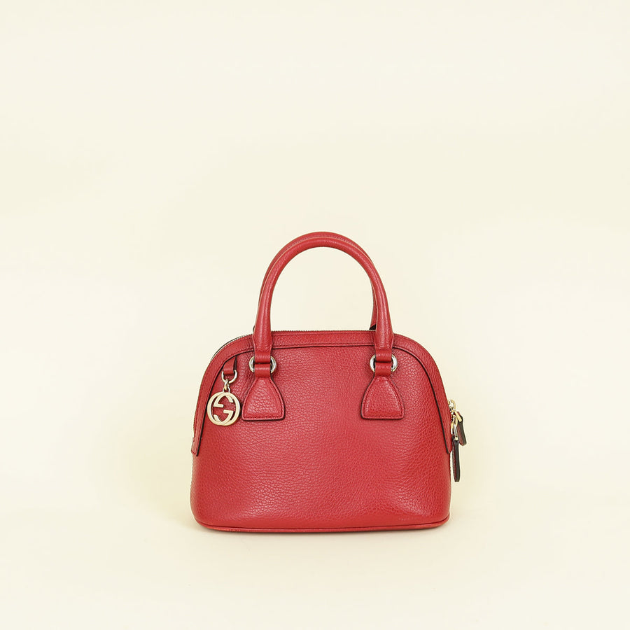 Gucci Red GG Charm Dome Mini Bag
