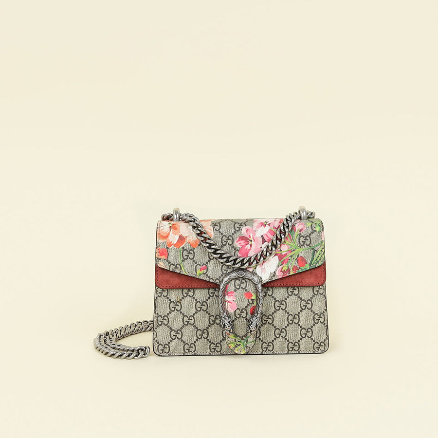 Gucci GG Supreme Floral Blooms Dionysus Small Shoulder Bag