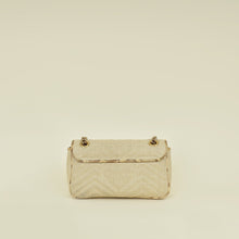 Gucci Beige Natural GG Marmont Raffia Python Medium Shoulder Bag