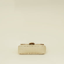 Gucci Beige Natural GG Marmont Raffia Python Medium Shoulder Bag