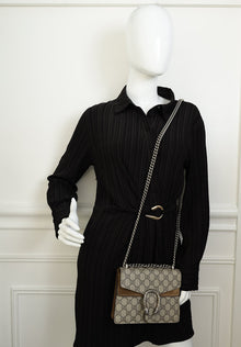 Gucci Ebony GG Supreme Dionysus Small Flap Shoulder Bag