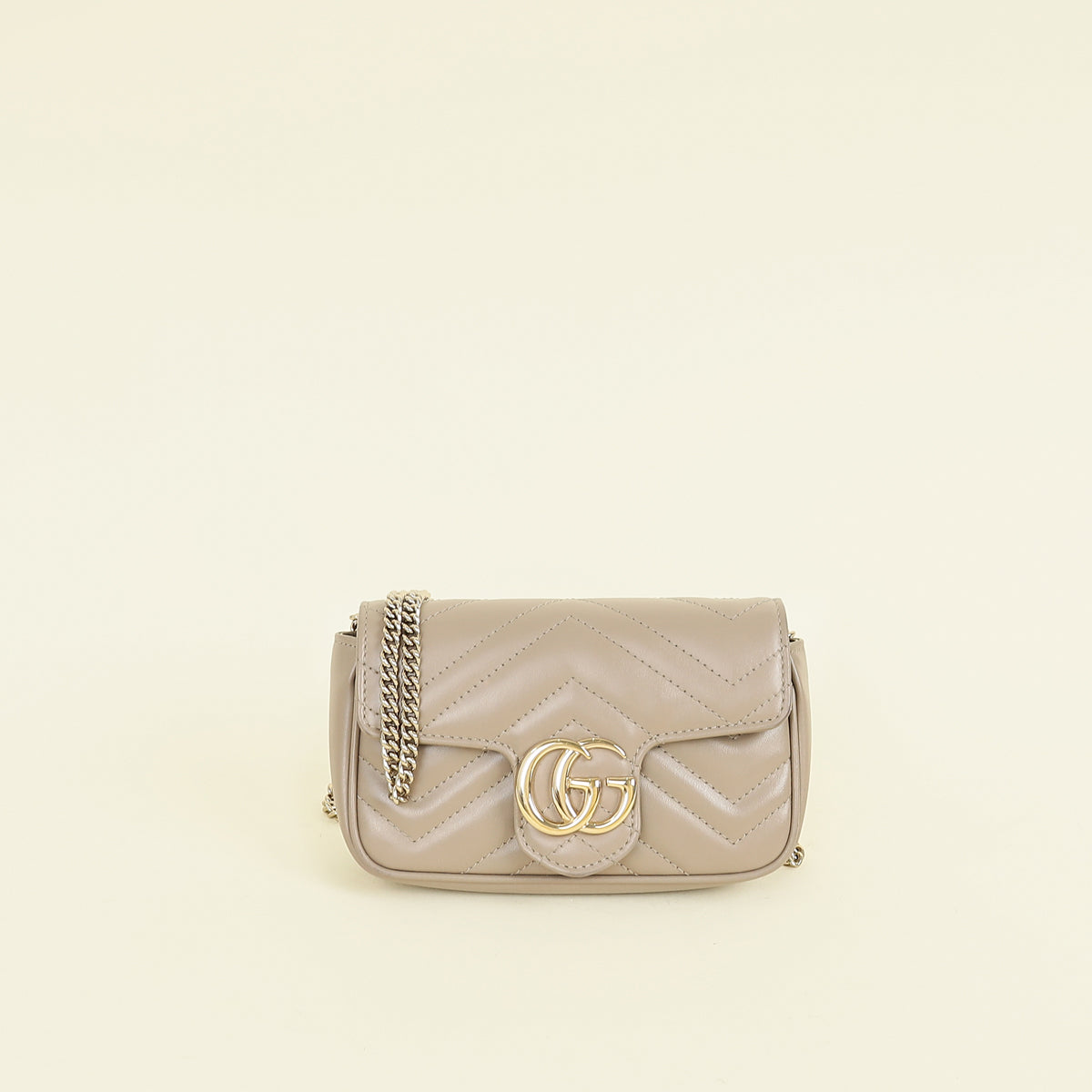 Gucci Taupe GG Marmont Mini Shoulder Bag