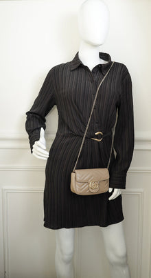 Gucci Taupe GG Marmont Mini Shoulder Bag