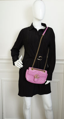 Gucci Pink GG Marmont Small Shoulder Bag