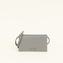 Gucci Grey GG Micro Guccissima Strap Wallet