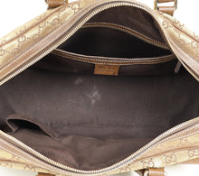 Gucci Metallic Bronze GG Lurex Heart Lock Boston Bag