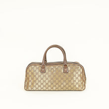 Gucci Metallic Bronze GG Lurex Heart Lock Boston Bag