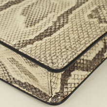 Gucci Beige GG Python Web Wristlet Zip Pouch Bag