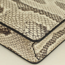 Gucci Beige GG Python Web Wristlet Zip Pouch Bag