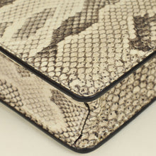 Gucci Beige GG Python Web Wristlet Zip Pouch Bag