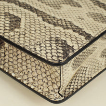 Gucci Beige GG Python Web Wristlet Zip Pouch Bag