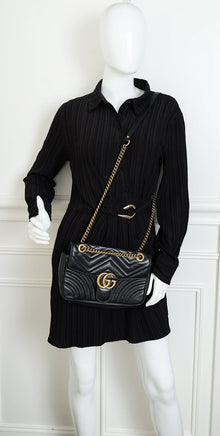 Gucci Black GG Marmont Matelasse Medium Shoulder Bag