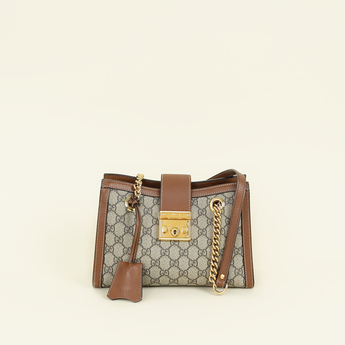 Gucci Bicolor GG Supreme Padlock Tote Small Bag